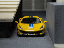 Load image into Gallery viewer, TOC 1:64 Yellow 488 Pista Coupe Sports Model Diecast Metal Car New Collection

