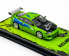 Load image into Gallery viewer, Transcend 1:64 Green 1995 Eclipse GS FNF Sports Model Diecast Metal Car New Collection
