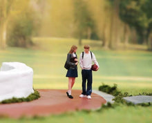 Load image into Gallery viewer, 1:64 Painted Figure Model Miniature Resin Diorama Sand School Couple Lovers Toy
