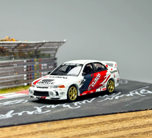 Load image into Gallery viewer, MH 1:64 White Gold Rims Lancer EVO IV 4 GSR Sports Model Diecast Metal Car New Collection
