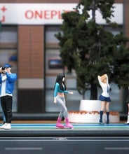 Load image into Gallery viewer, 1:64 Painted Figure Mini Model Miniature Resin Diorama Sand Skatng Girl Lady
