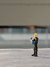 Load image into Gallery viewer, 1:64 Painted Figure Mini Model Miniature Resin Diorama Firefighter Rescue Girl
