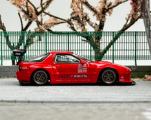 Load image into Gallery viewer, Tarmac 1:64 Red JDM RX-7 FC3S Pandem Sports GT Model Diecast Metal Car New Collection
