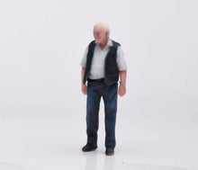 Load image into Gallery viewer, 1:64 Painted Figure Model Miniature Resin Sand Diorama Old Man with Vest Elderly
