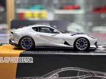 Load image into Gallery viewer, TOC 1:64 Silver Red Stripe 812C Coupe Sports Model Diecast Metal Car New Collection
