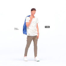Load image into Gallery viewer, 1:64 Painted Unpainted Figure Model Miniature Resin Diorama Sand White Tee Man
