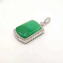 Load image into Gallery viewer, Nature Retangle Jade Pendant Necklace Gift Jewelry charm Blessing Fortune New S
