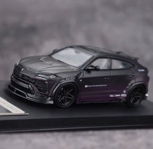 Load image into Gallery viewer, Flame 1:64 Black Purple URUS Widebody SUV Sports Model Diecast Metal Car New Collection
