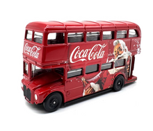 Load image into Gallery viewer, 1:76 London Double Decker Bus Santa Coke Christmas Model Diecast Metal Car New
