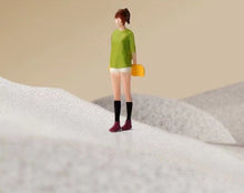 Load image into Gallery viewer, 1:64 Painted Figure Mini Model Miniature Car Scenes Resin Toy Skater Girl Board
