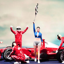 Load image into Gallery viewer, 1:64 Painted Figure Model Miniature Resin Diorama Sand Racing Car Repairman Toy
