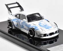 Load image into Gallery viewer, SW 1:64 Luminous White 911 RWB 993 Dragon Big Spoiler Model Diecast Metal Car
