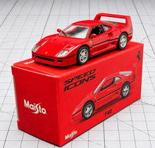 Load image into Gallery viewer, Maisto 1:64 Red F40 Speed Sports Open Model Diecast Metal Car New Collection
