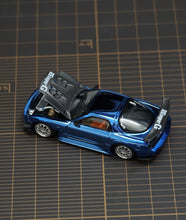 Load image into Gallery viewer, Poprace 1:64 Plating Blue RX7 FD RE Widebody Sport Model Diecast Metal Car New Collection
