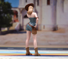 Load image into Gallery viewer, 1:24 Painted Figure Model Miniature Resin Diorama Cow Girl Lady Denim Cool Woman
