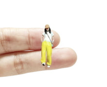 Load image into Gallery viewer, 1:64 Painted Figure Mini Model Miniature Resin Diorama Woman Girl Yellow Pants
