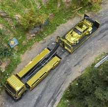 Load image into Gallery viewer, Poprace 1:64 HEC Gold Fuso Flatbed Truck RWB 930 Model Diecast Metal Car New Collection
