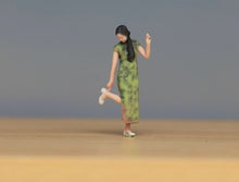 Load image into Gallery viewer, 1:64 Painted Figure Model Miniature Resin Diorama Sand Qipao Beauty Lady Girl
