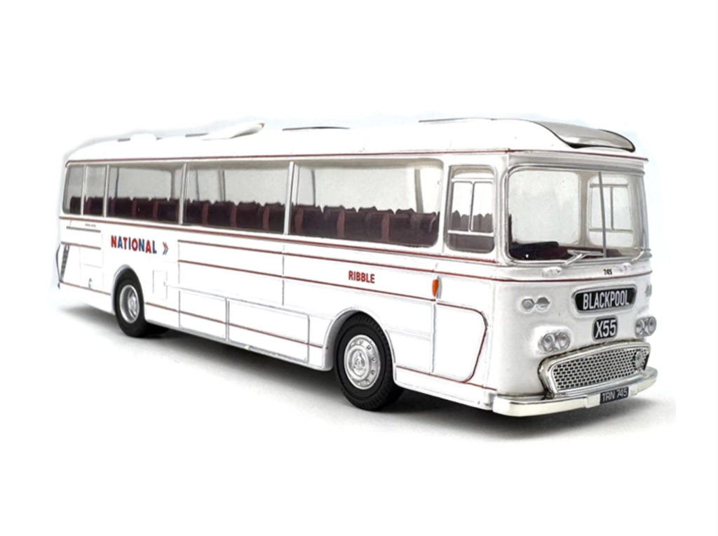 1:76 White Plaxton City Tour Travel Bus Model Diecast Metal Car New Collection