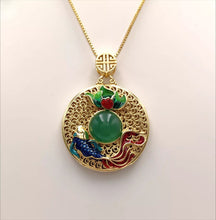 Load image into Gallery viewer, Nature Jade Vase Pendant Necklace Gift Jewelry charm Blessing Lucky Fortune new
