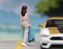 Load image into Gallery viewer, 1:64 Painted Figure Model Miniature Resin Diorama Sand Girl Carrying Clothes Toy New Collection
