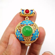 Load image into Gallery viewer, Nature Jade Lotus Fu Pendant Necklace Gift Jewelry charm Blessing Lucky New

