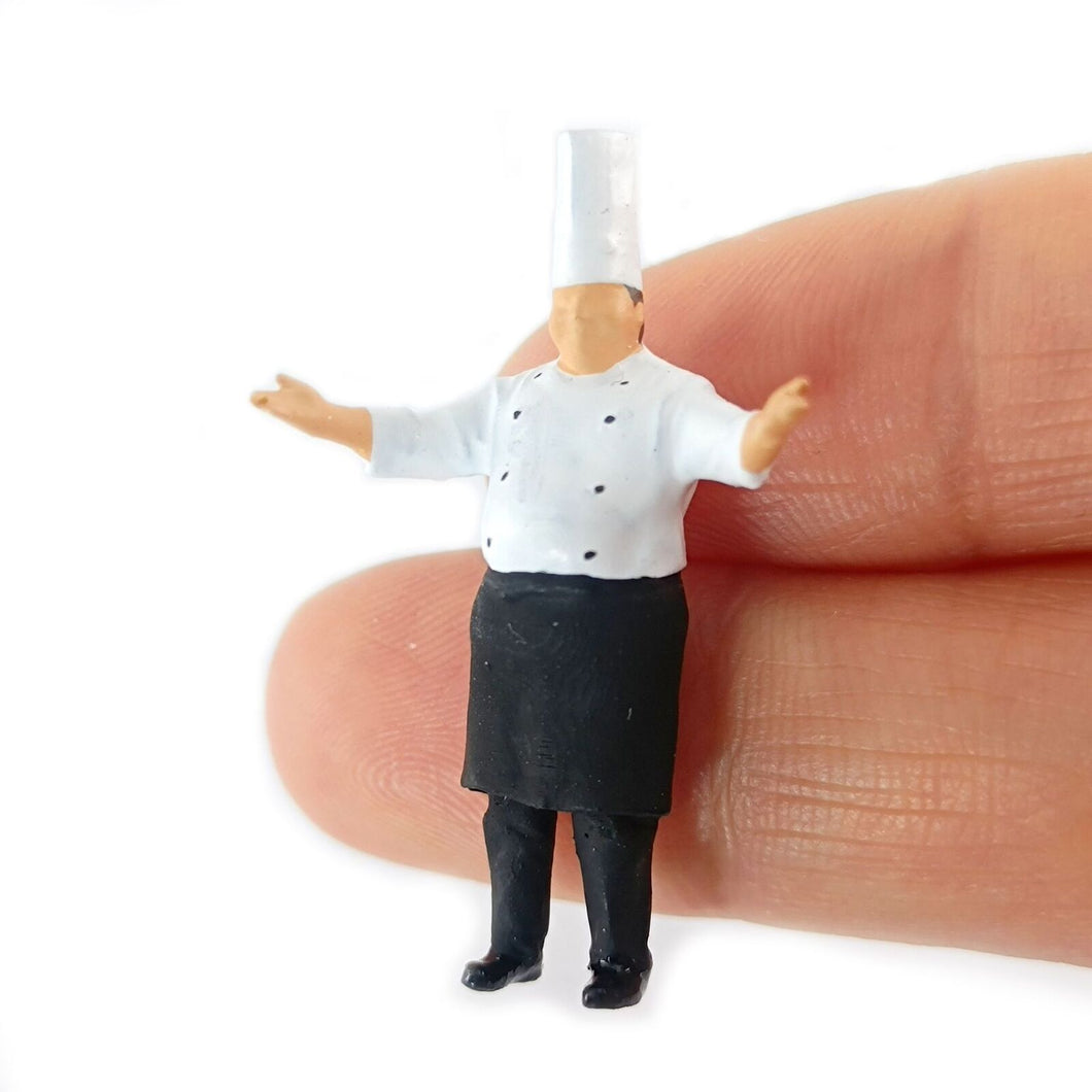1:64 Painted Figure Mini Model Miniature Resin Diorama Sand Main Chef Staff W