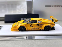 Load image into Gallery viewer, Vision 1:64 Yellow Countach LP5000 LB #41 Racing Model Diecast Metal Car New Collection
