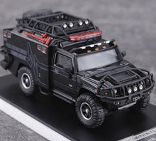 Load image into Gallery viewer, MK 1:64 HEC Black H2 Fire Dep. Rescue Vehicle ORV Model Diecast Metal Car New Collection
