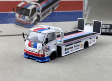 Load image into Gallery viewer, Supcar 1:64 White Blue H300 Flatbed Trailer Truck Model Diecast Metal Car New Collection
