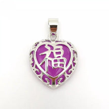 Load image into Gallery viewer, Nature Jade Heart Pendant Necklace Gift Jewelry charm Blessing Fortune Lucky f
