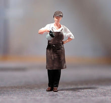 Load image into Gallery viewer, 1:64 Painted Figure Model Miniature Resin Diorama Sand Toy Cafe Waiter Waitress New
