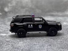 Load image into Gallery viewer, GCD 1:64 Black Police 4 Runner TRD PRO SUV Sports Model Diecast Metal Car New Collection
