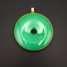 Load image into Gallery viewer, Nature Jade Green Round Pendant Necklace Gift Jewelry charm Blessing Luck new
