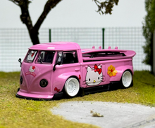 Load image into Gallery viewer, Flame 1:64 Pink VW T1 RWB Pickup Camper Kombi Model Diecast Metal Car New Collection
