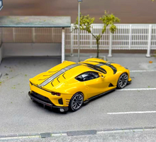 Load image into Gallery viewer, TOC 1:64 Yellow 812C Coupe Racing Sports Model Diecast Metal Car New Collection

