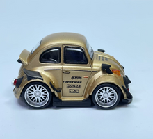 Load image into Gallery viewer, DK 1:64 HEC Gold RWB Beetle Widebody Cute Q Sports Model Diecast Metal Car New Collection
