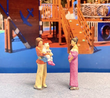 Load image into Gallery viewer, 1:64 Painted Figure Model Miniature Resin Diorama Sand Pregnant Woman Kids Toy
