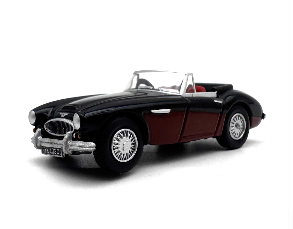 1:76 Black 1959 Austin Healey 3000 Convertible Model Diecast Metal Car New Collection