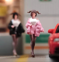 Load image into Gallery viewer, 1:64 Painted Figure Model Miniature Resin Diorama Sand Lady Cute Girl Street Collection
