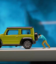 Load image into Gallery viewer, 1:64 Painted Figure Mini Model Miniature Resin Diorama Sand Pushing Stroller Man
