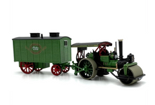 Load image into Gallery viewer, OXFORD 1:76 Green Steam Roller Trailer Vintage Classic Model Diecast Metal Car New
