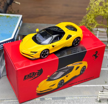 Load image into Gallery viewer, BBR 1:64 Yellow SF90 Racing Sports Model Diecast Metal Car New Collection
