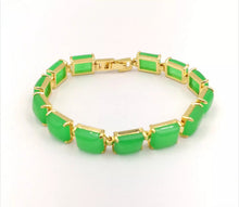 Load image into Gallery viewer, Nature Jade Beaded Bracelet Jewelry Blessing Lucky Fortune Gift For Her Green q
