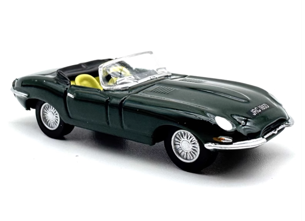 1:76 Green Type E Roadster Convertible Sports Model Diecast Metal Car New Collection