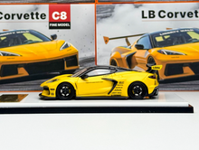 Load image into Gallery viewer, Fine 1:64 Yellow C8 LB Widebody Sports Model Diecast Metal Car New Collection
