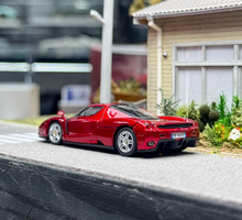 Load image into Gallery viewer, King 1:64 Red Silver Rims ENZO Racing Sports Model Diecast Metal Car New Collection
