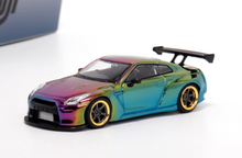 Load image into Gallery viewer, Fuji 1:64 Plating Purple GTR R35 Pandem Rocket Bunny Model Diecast Metal Car
