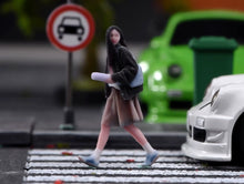 Load image into Gallery viewer, 1:64 Painted Figure Model Miniature Resin Diorama Toy Sand Walking Girl Casual
