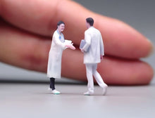 Load image into Gallery viewer, 1:64 Painted Figure Model Miniature Resin Diorama Sand Doctor Surgeon Lady Man A
